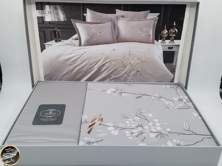 ست کاور لحاف دونفره ساتن برند دوکو ترک (شش تکه)