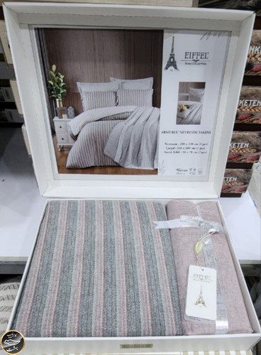 ست کاور لحاف دونفره برند ایفل ترک (چهار تکه)