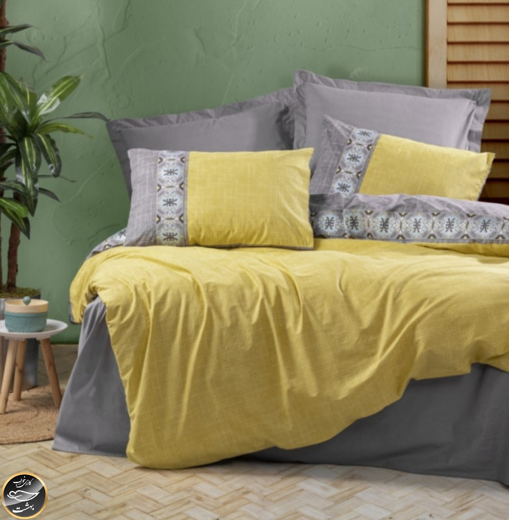 ست کاور لحاف دونفره Folk Art - Aponi Gri (چهار تکه)