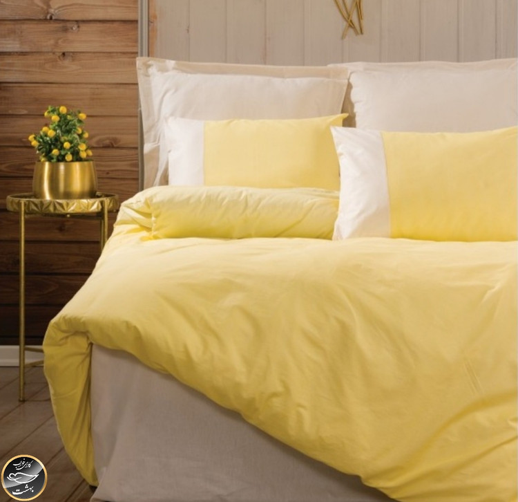 ست کاور لحاف دونفره Plain - Sari Krem (چهار تکه)