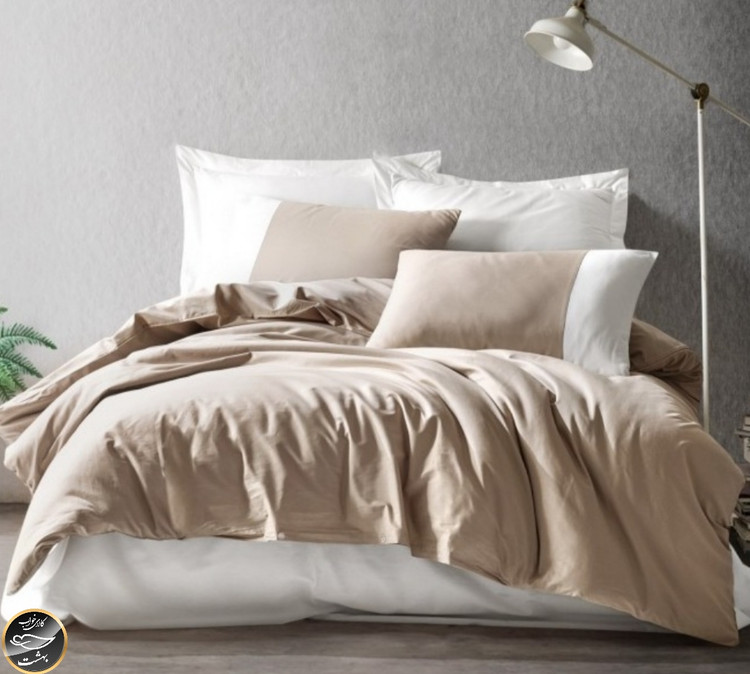 ست کاور لحاف دونفره Plain - Vizon Krem (چهار تکه)