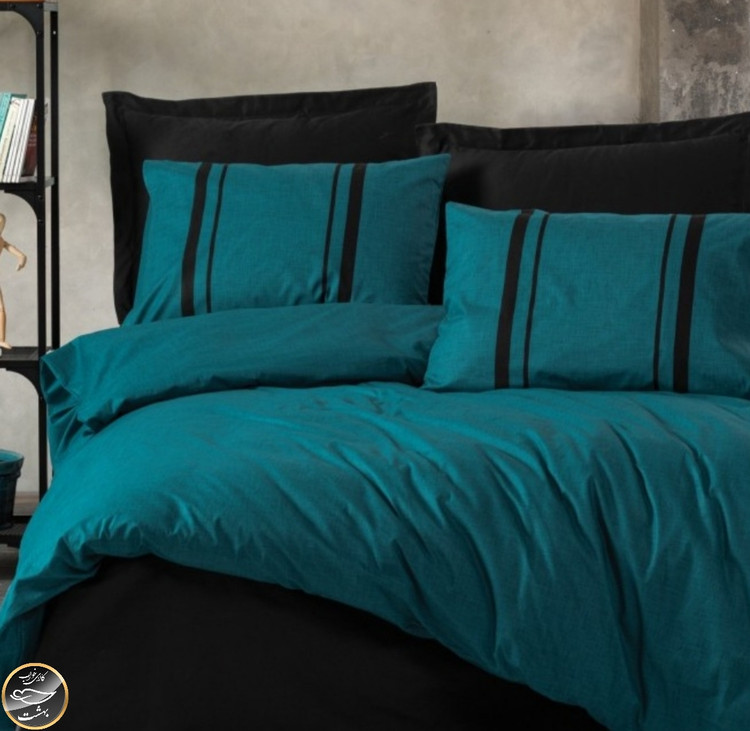 ست کاور لحاف دونفره Plain - Bitter Petrol Siyah (چهار تکه)