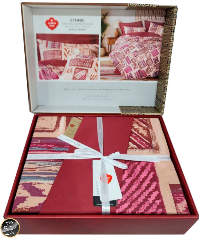 ست کاور لحاف دونفره Ethnic - Estilo Bordo (چهار تکه)