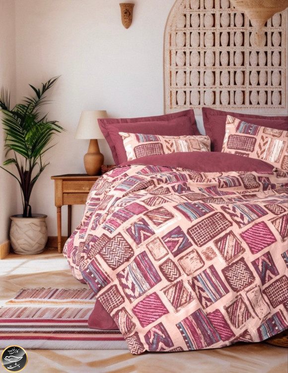 ست کاور لحاف دونفره Ethnic - Estilo Bordo (چهار تکه)