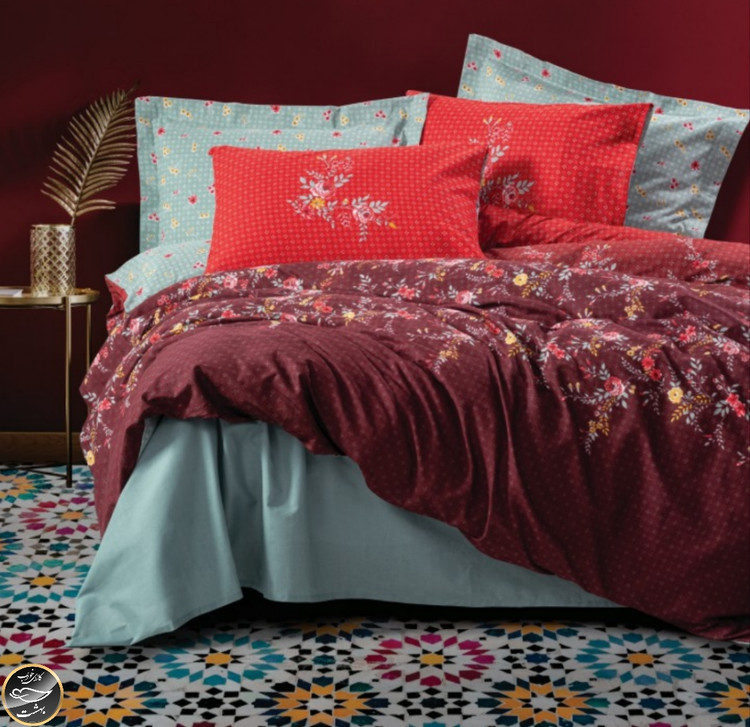 ست کاور لحاف دونفره Feminen - Showy Yesil (چهار تکه)