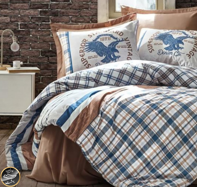 ست کاور لحاف دونفره Masculine - Danilo Kahve (چهار تکه)
