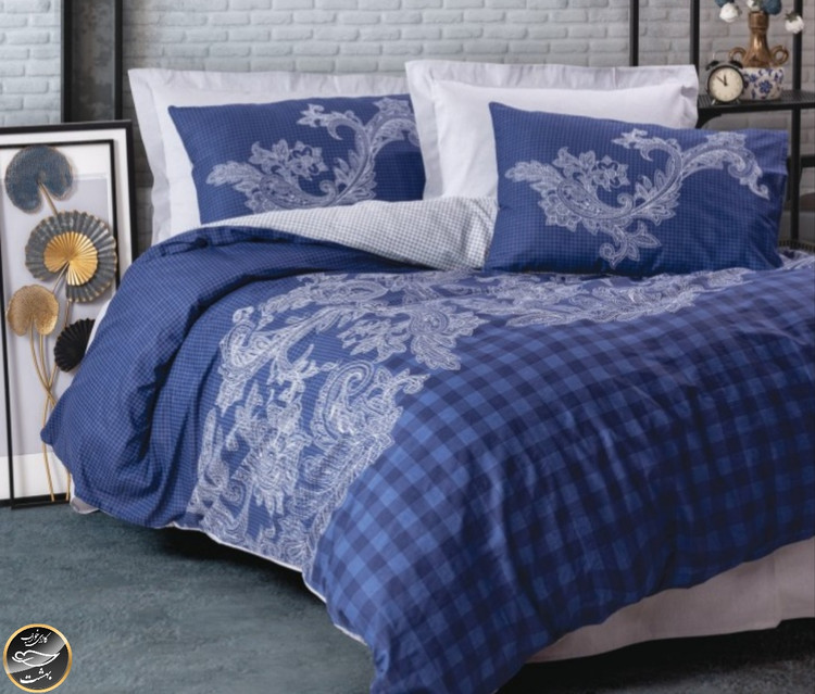 ست کاور لحاف دونفره Masculine - Bisty Lacivert (چهار تکه)