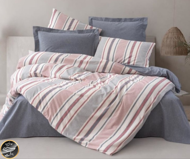 ست کاور لحاف دونفره Natureforce مدل Duo Lacivert (چهار تکه)