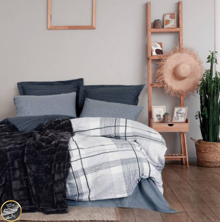 ست کاور لحاف دونفره Trim - Smooth Siyah (چهار تکه)