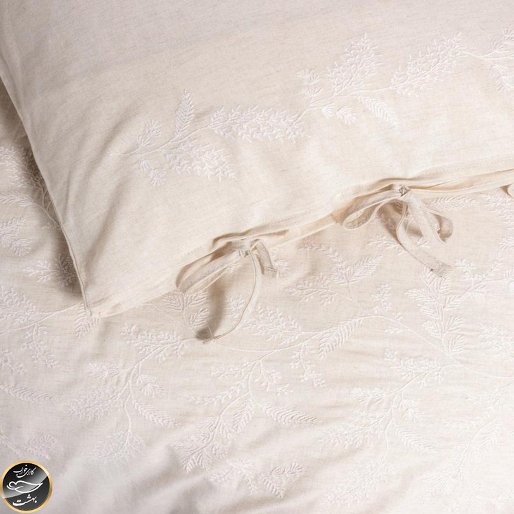 ست کاور لحاف دونفره Cotton Keten - Kivora Bej (شش تکه)