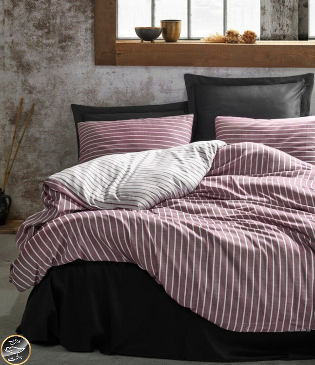 ست کاور لحاف دونفره Bamboo مدل Bamboo - Bordo (شش تکه)