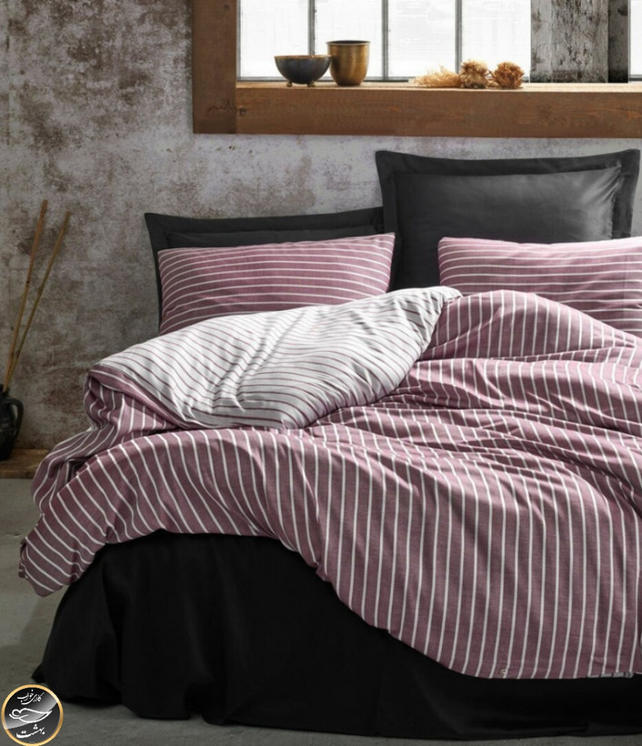 ست کاور لحاف دونفره Bamboo مدل Bamboo - Bordo (شش تکه)