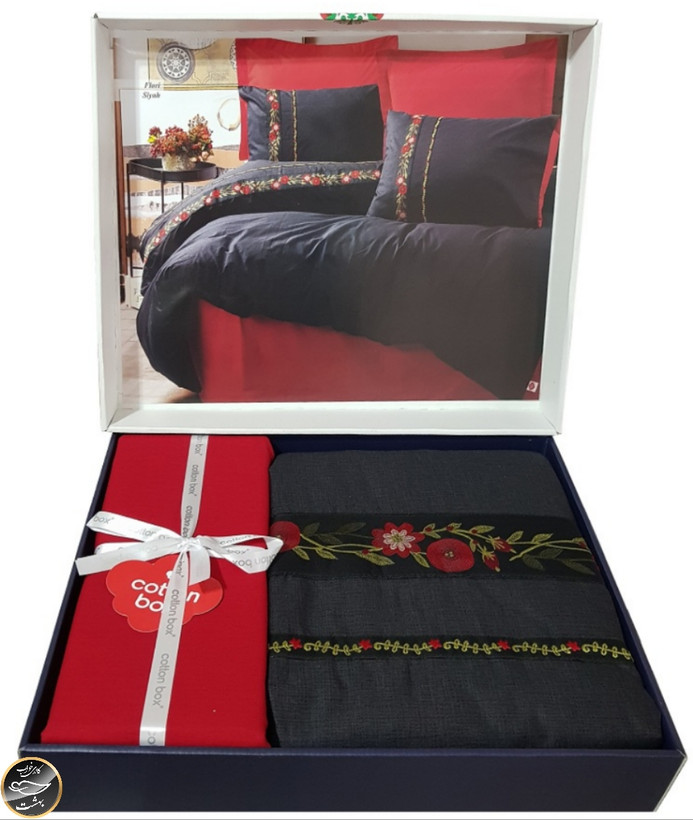 ست کاور لحاف یک نفره (سه تکه) Folk Art - Flori Siyah