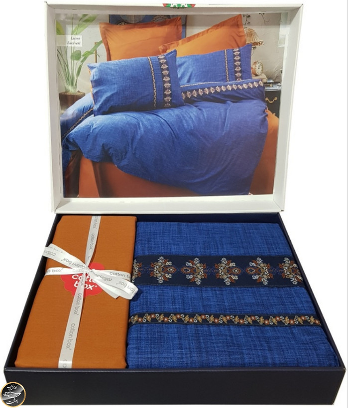 ست کاور لحاف یک نفره (سه تکه) Folk Art - Lusso Lacivert
