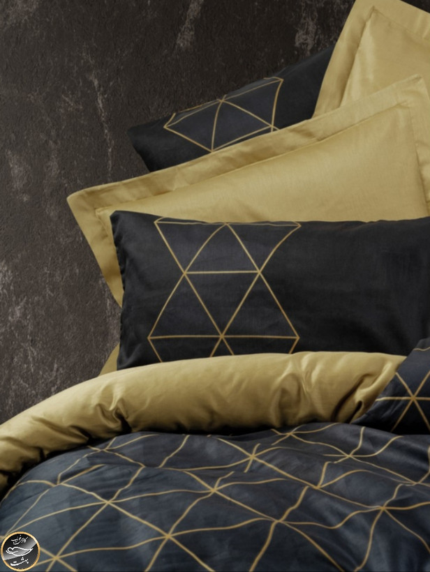 ست کاور لحاف یک نفره (سه تکه) Dark - Veta Gold