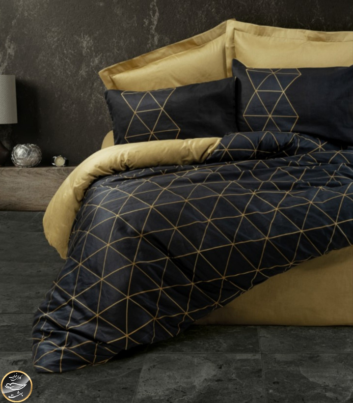 ست کاور لحاف یک نفره (سه تکه) Dark - Veta Gold