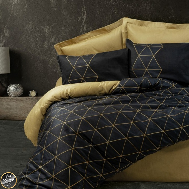 ست کاور لحاف یک نفره (سه تکه) Dark - Veta Gold