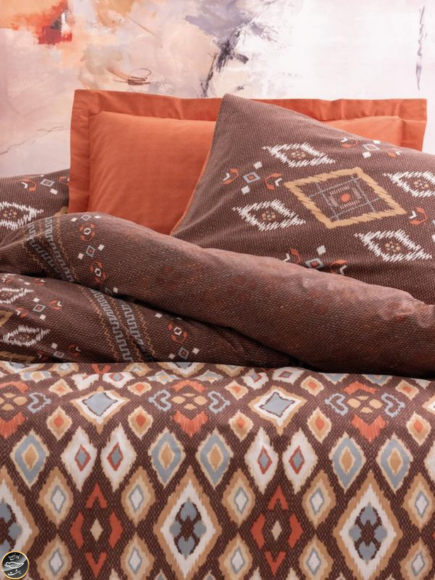 ست کاور لحاف یک نفره (سه تکه) Ethnic - Belize Kahve