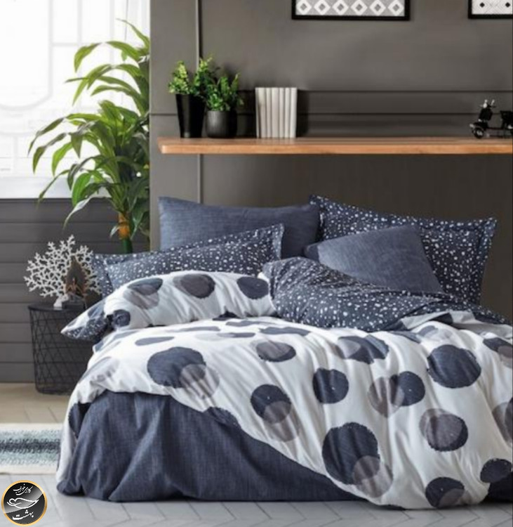 ست کاور لحاف یک نفره (سه تکه) Modern - Orva Indigo