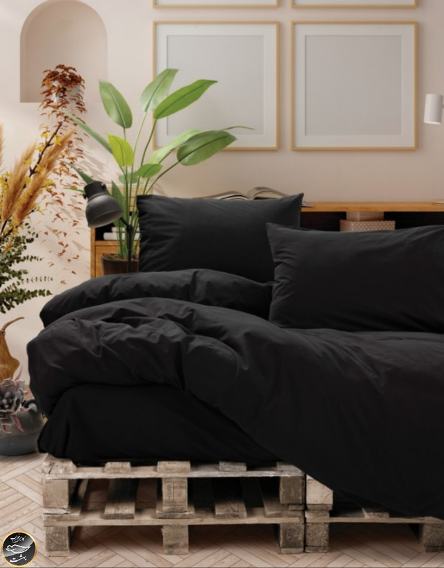 ست کاور لحاف دونفره Neat - Siyah (چهار تکه)