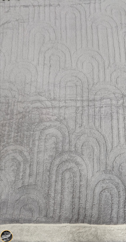 پتو دونفره پشت تدی لاکچری (طوسی روشن 2)