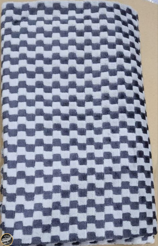 رومبلی دونفره مخمل (رنگ مشکی - 180x220 سانتی متر)