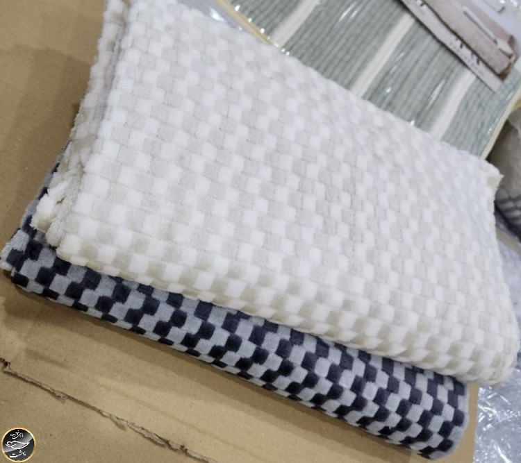رومبلی دونفره مخمل (رنگ مشکی - 180x220 سانتی متر)