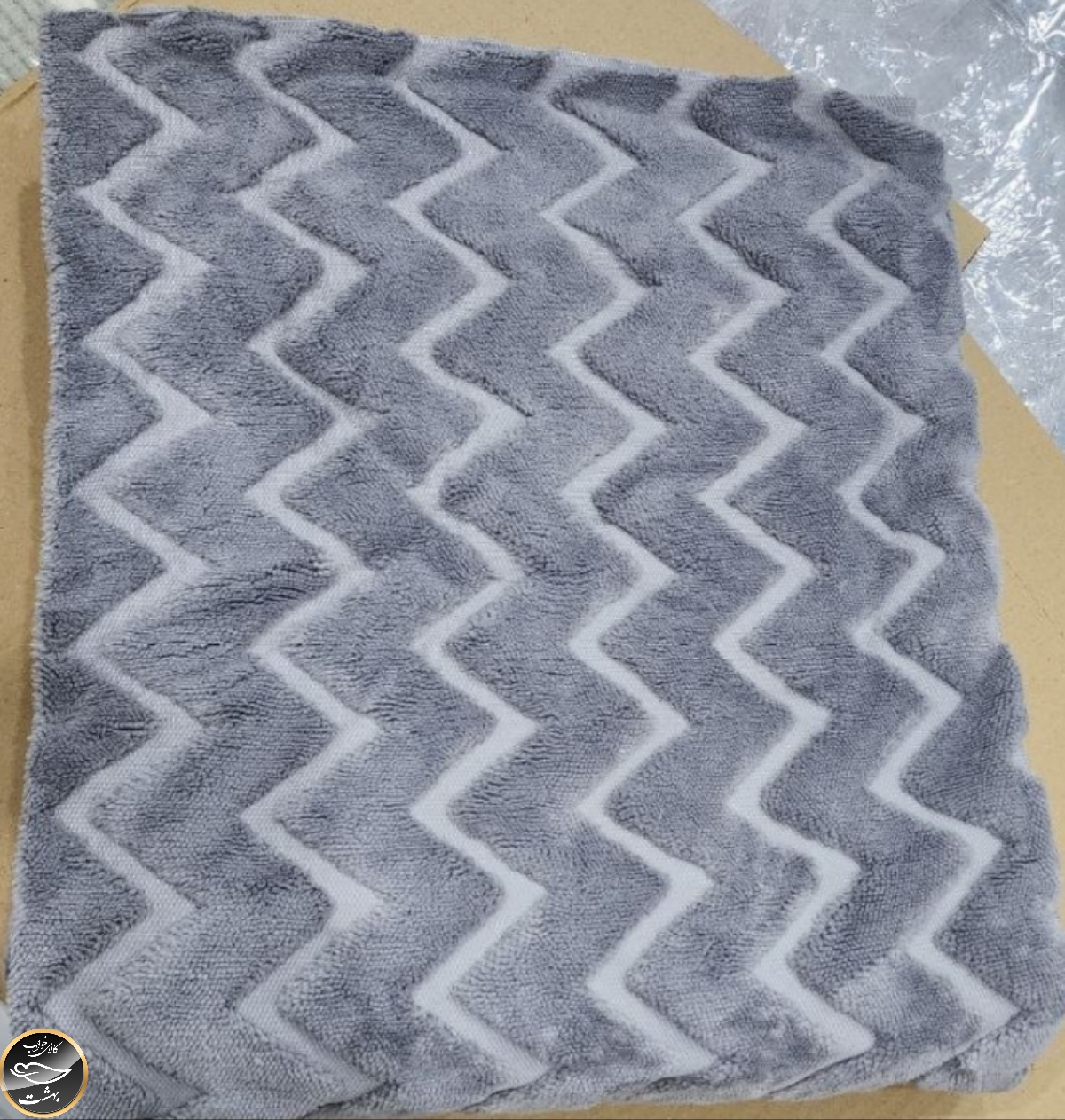 رومبلی دونفره مخمل (رنگ طوسی - 180x220 سانتی متر)