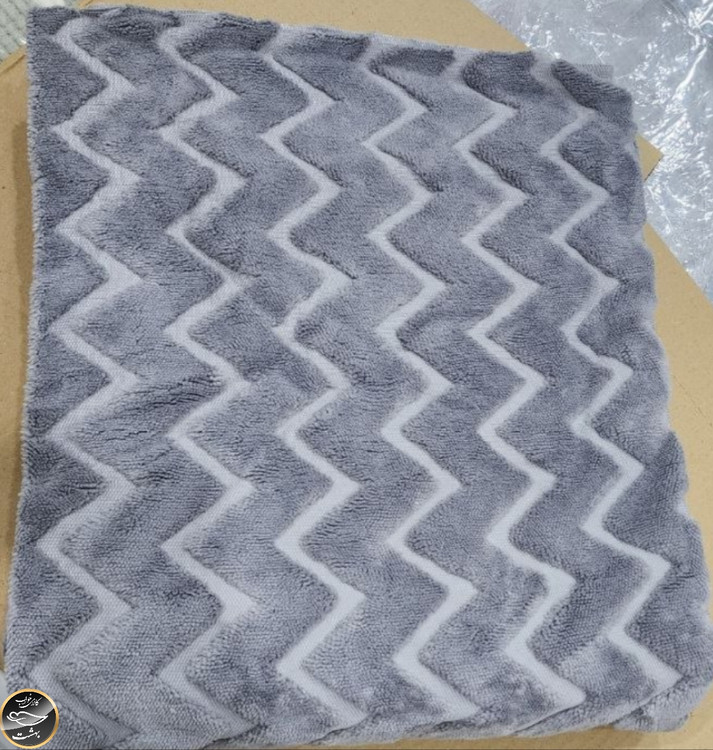 رومبلی دونفره مخمل (رنگ طوسی - 180x220 سانتی متر)