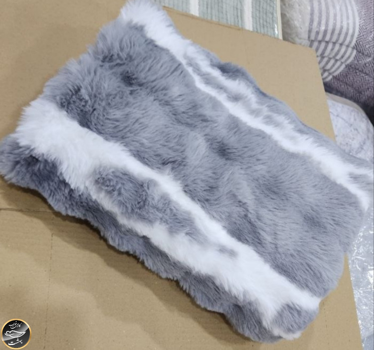 رومبلی خز دار (رنگ طوسی - 170x220 سانتی متر)