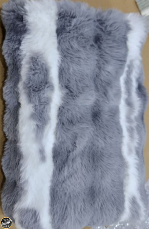 رومبلی خز دار (رنگ طوسی - 170x220 سانتی متر)