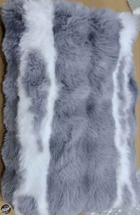 رومبلی خز دار (رنگ طوسی - 170x220 سانتی متر)