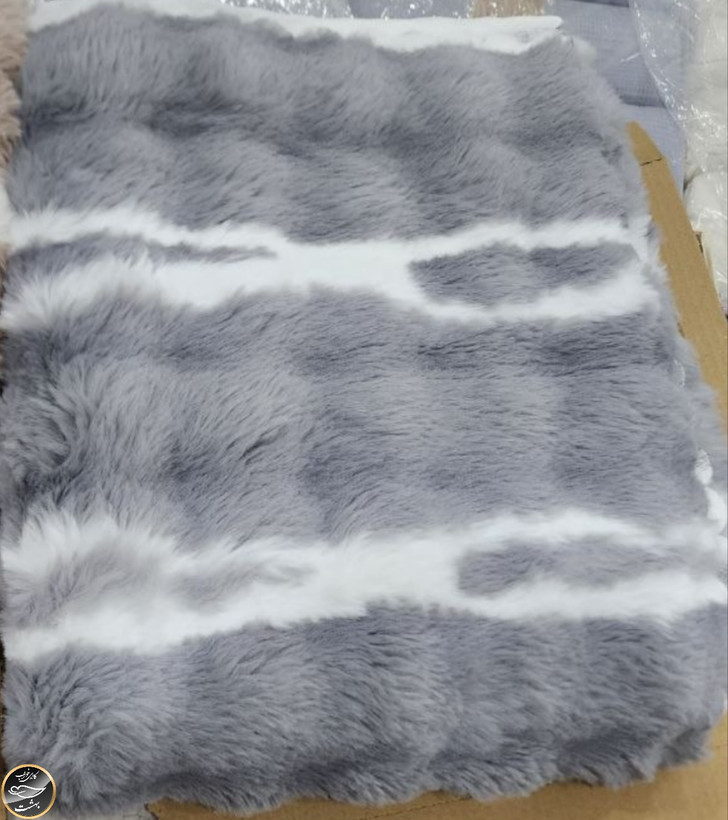 رومبلی خز دار (رنگ طوسی - 170x220 سانتی متر)