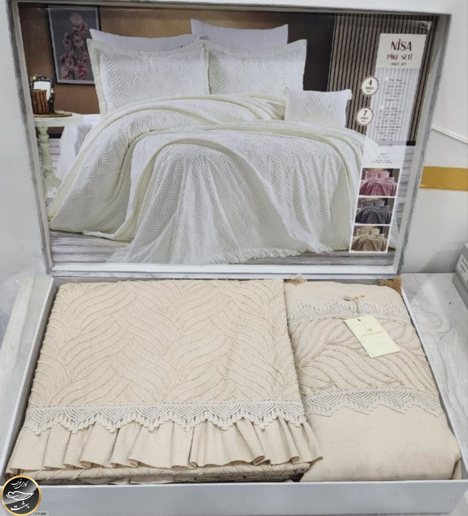 ست پیکه دونفره مدل Nisa برند Capital Home ترک (هفت تکه)