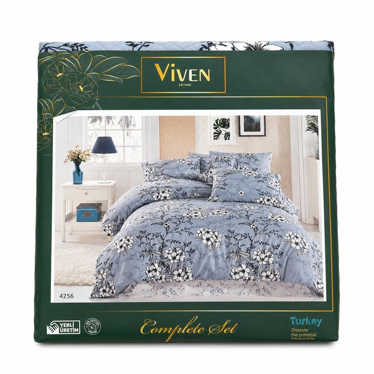 ست کاور لحاف دونفره پنبه دوزی 4256 Complete Seti Viven Home (شش تکه)