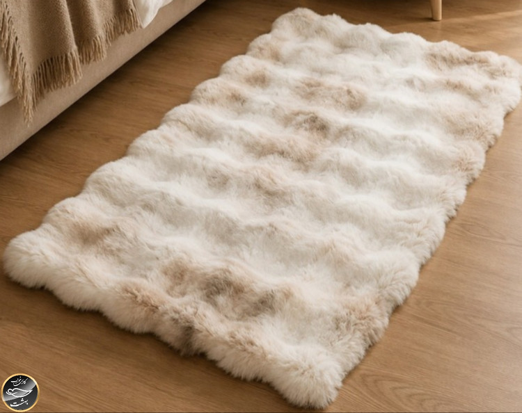 پادری خزدار برند کاراجا هوم ترک (50x80 سانتی متر - کرم)