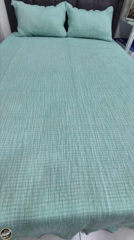 روتختی دونفره پنبه دوزی برند کاراجا ترک (سه تکه - فیروزه ای)