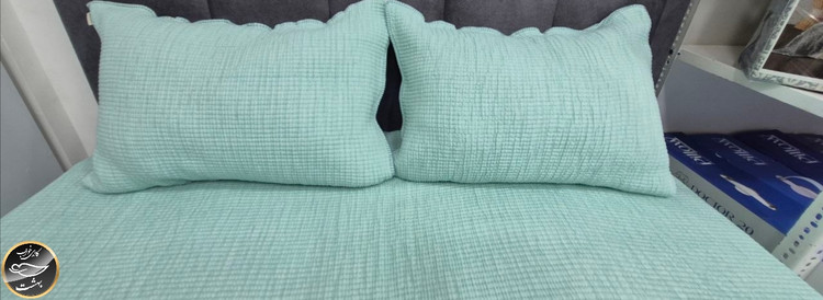 روتختی دونفره پنبه دوزی برند کاراجا ترک (سه تکه - فیروزه ای)