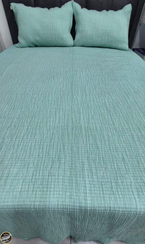 روتختی دونفره پنبه دوزی برند کاراجا ترک (سه تکه - فیروزه ای)