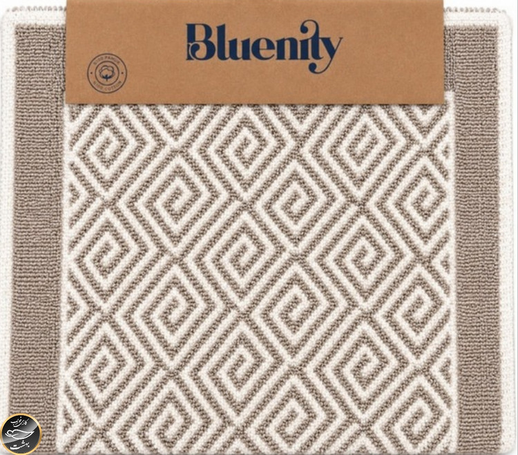 پادری گلیمی دوتایی برند Bluenity ترک مدل Labirnet (100x60 ، 50x60 سانتی متر - بژ)