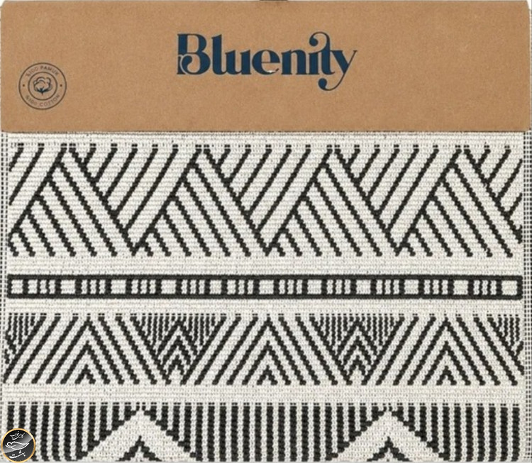 پادری گلیمی دوتایی برند Bluenity ترک مدل Marina (100x60 ، 50x60 سانتی متر - دودی)