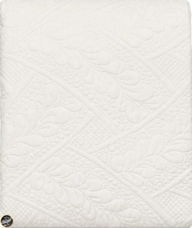 روتختی دونفره پنبه دوزی مدل Nisa (سه تکه - سفید)