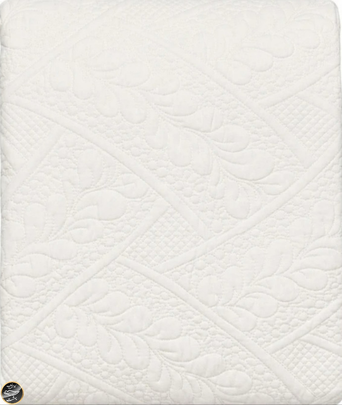 روتختی دونفره پنبه دوزی مدل Nisa (سه تکه - سفید)