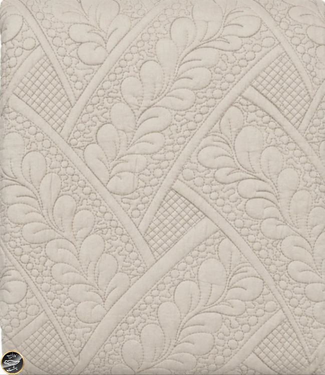 روتختی دونفره پنبه دوزی مدل Nisa (سه تکه - بژ)