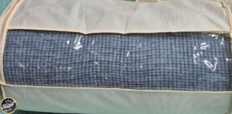روتختی دونفره پنبه دوزی برند کاراجا ترک (سه تکه - طوسی تیره)