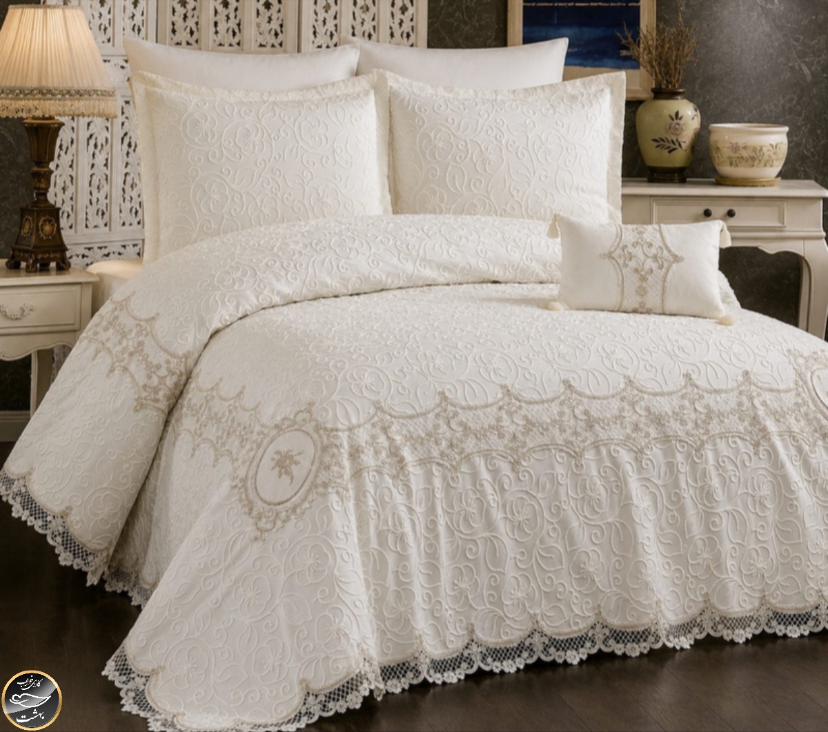 ست پیکه دونفره مدل Farah برند Capital Home ترک (هفت تکه)