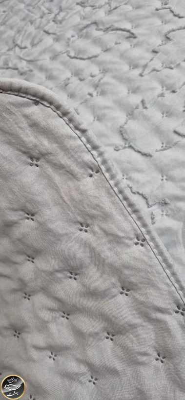 روتختی یک نفره پنبه دوزی برند IPEKCE ترک مدل Elanor (دو تکه - طوسی)