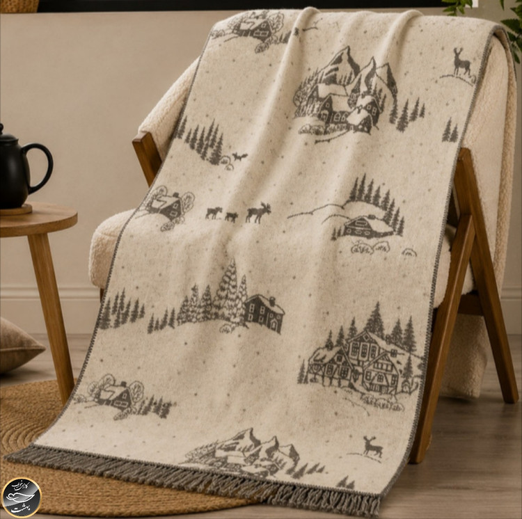 پتو دو نفره مسافرتی Merinos مدل 015