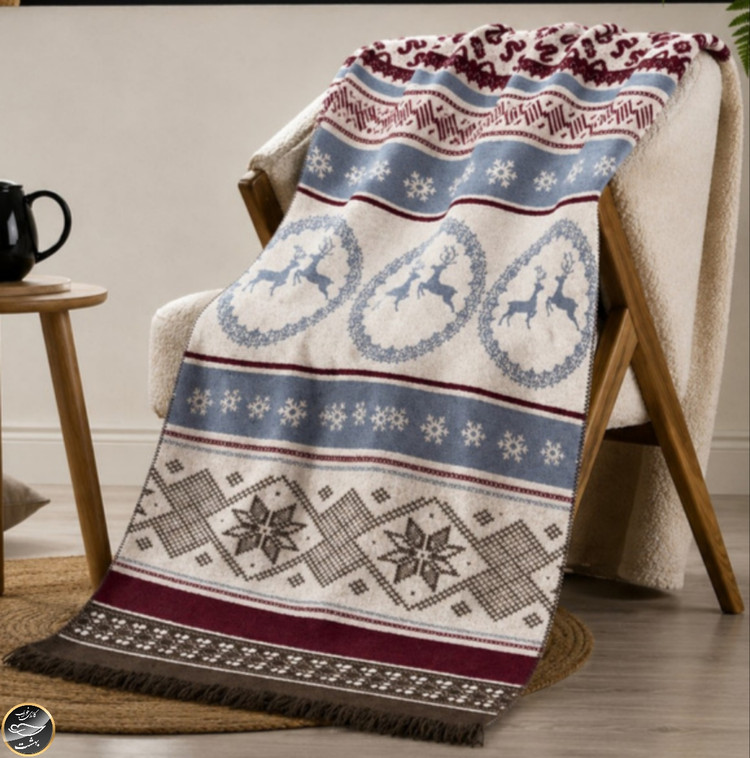 پتو دو نفره مسافرتی Merinos مدل 008