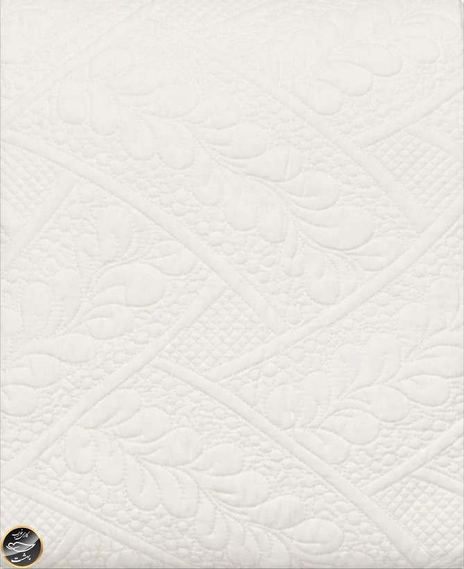 روتختی یک نفره پنبه دوزی مدل Nisa (دو تکه - سفید)